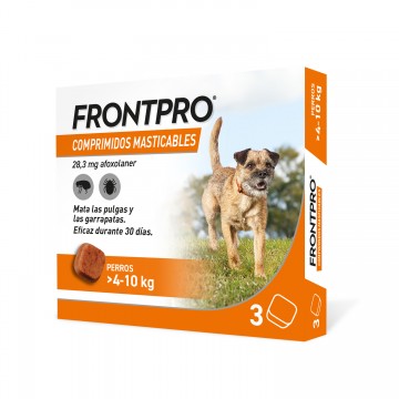 Frontpro Antiparasitario Para Perros Comprimidos Masticables 4 - 10 Kg 28 mg