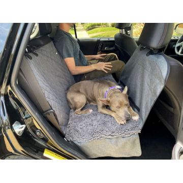Protector de asientos de coche 137 x 55 cm para perros con colchoneta  absorbente - Superpet Color Gris