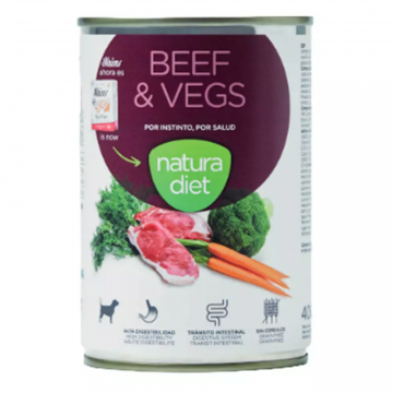 Natura Diet Lata Dog Beef & Vegs