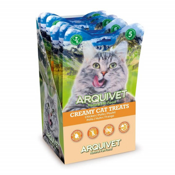 Arquivet Creamy Cat Treats para Gatos de Pollo 5x14 gr