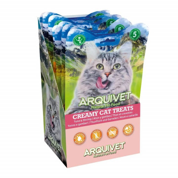 Arquivet Creamy Cat Treats para Gatos de Atún y Gambas 5x14 gr