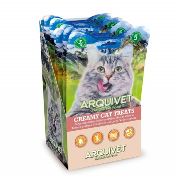 Arquivet Creamy Cat Treats para Gatos de Atún y Salmón 5x14 gr