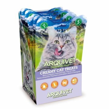 Arquivet Creamy Cat Treats para Gatos de Atún y Cangrejo 5x14 gr