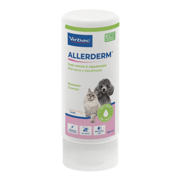 Virbac Champú para Perros y Gatos Allerderm Piel Seca y Escamosa 250 ml