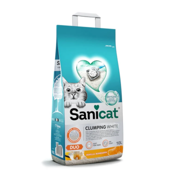 Sanicat Clumpling White Duo Arena para Gatos Aroma Vainilla y Mandarina