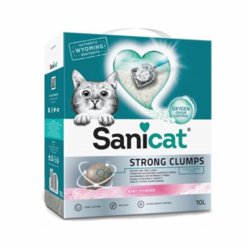 Sanicat Active White Arena para Gatos Con Aroma a Talco