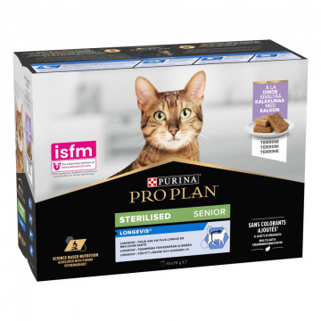 Purina Pro Plan Pack Gatos Senior Sterilised Sobres Pavo 10 x 75 gr