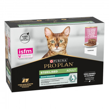 Purina Pro Plan Pack Gatos Sterilised Lata Salmón y Atún 12 x 85 gr