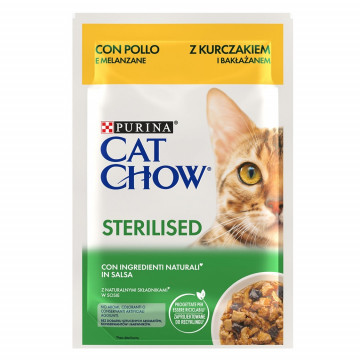 Purina Cat Chow Sobre Sterilised Pollo y Berenjena