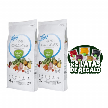 Natura Diet Light -10% Calories 2 x 12 kg LATAS GRATIS