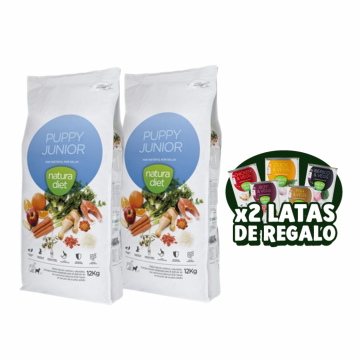 Natura Diet Puppy Junior 2 x 12 kg LATAS GRATIS