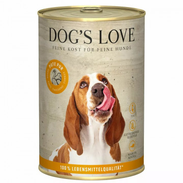 Dog´s Love Lata para Perros Puro BARF 400 Gr sabor pavo